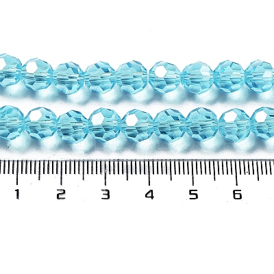 Electroplate Transparent Glass Beads Strands EGLA-A035-T8mm-A08-1