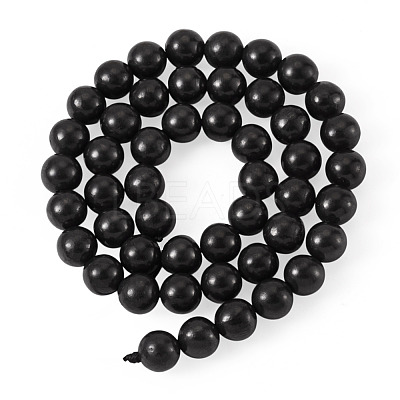 1 Strand Natural Shungite Beads Strands G-TA0003-34C-1