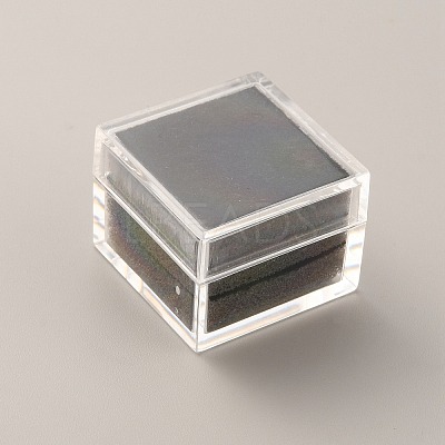 Square Transparent Plastic Loose Diamond Box CON-WH0084-52B-1