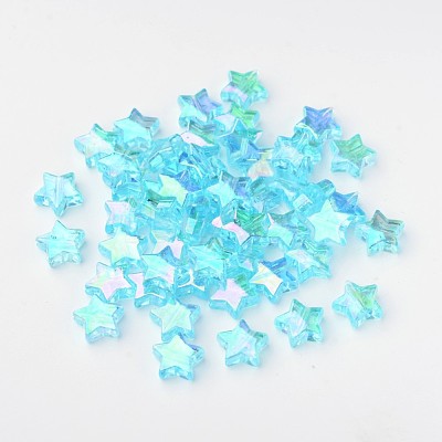 Eco-Friendly Transparent Acrylic Beads X-PL556-5-1