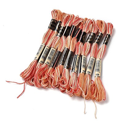 10 Skeins 6-Ply Polyester Embroidery Floss OCOR-K006-A03-1