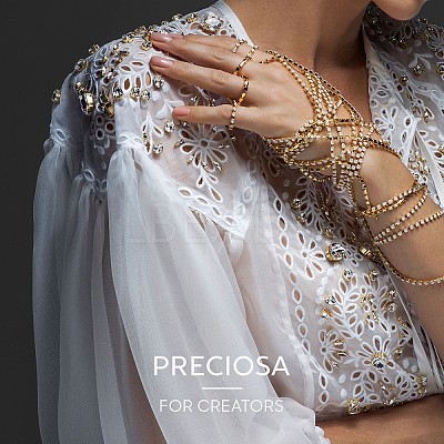 Preciosa&reg MAXIMA Crystal Round Stones Y-PRC-RBSS24-90070-1