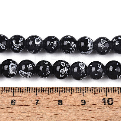 Baking Paint Glass Beads X1-DGLA-N015-8mm-10-1