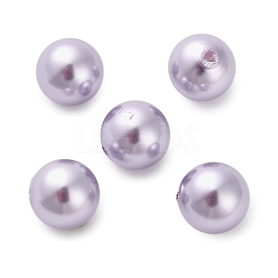 Baking Paint Pearlized Glass Pearl Round Beads HY-Q001-02A-03-1