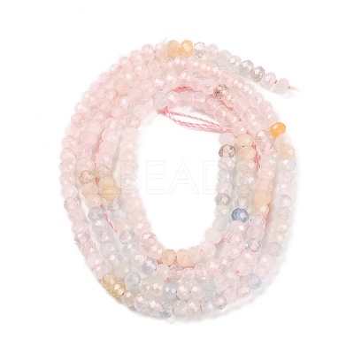 Natural Morganite Beads Strands LS-G-F770-D04-02-1