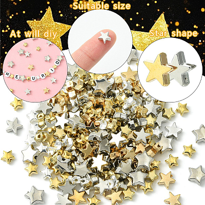 180Pcs 6 Styles CCB Plastic Beads CCB-YW0001-51-1