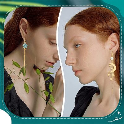 20Pcs 2 Colors 304 Stainless Steel Stud Earrings Findings STAS-UN0036-78-1