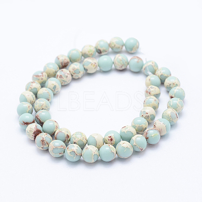 Synthetic Imperial Jasper Beads Strands G-F531-14mm-H03-1