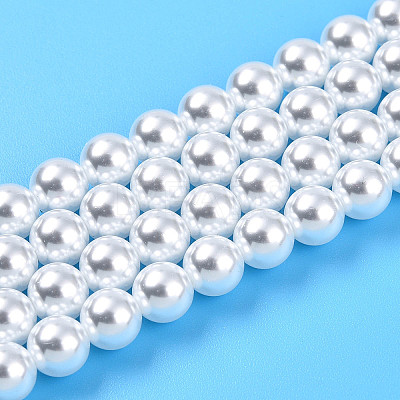 Baking Paint Pearlized Glass Pearl Bead Strands HY-N002-6mm-A12-1