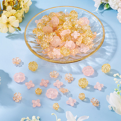 104Pcs 5 Styles Acrylic Beads OACR-TA0004-52-1