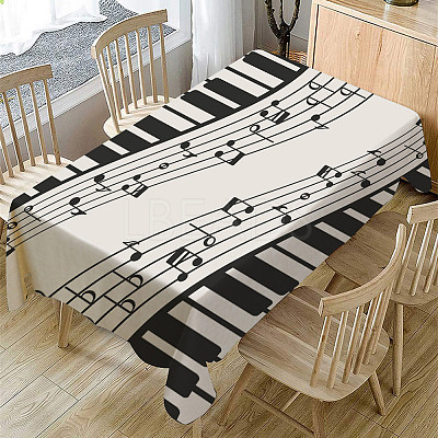 Piano Pattern Linen Tablecloth AJEW-WH0528-69B-1