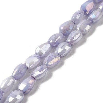Electroplate Glass Beads Strands GLAA-D013-05E-1