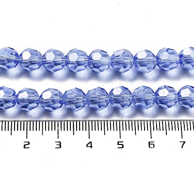 Electroplate Transparent Glass Beads Strands EGLA-A035-T8mm-A21-1
