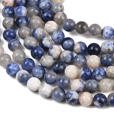 Natural Sodalite Beads Strands G-S279-10-8mm-1