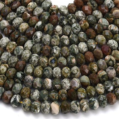 Natural Rhyolite Jasper Beads Strands G-Z111-A14-01-1