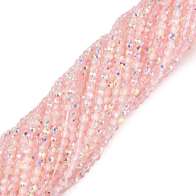 Transparent Glass Beads Strands EGLA-N028-01A-A10-1