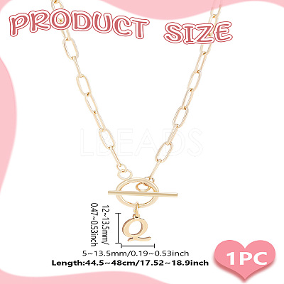 304 Stainless Steel Letter Pendant Necklaces NJEW-LP0001-52Q-G-1