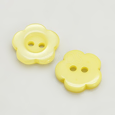 Resin Buttons RESI-D031-11mm-07-1