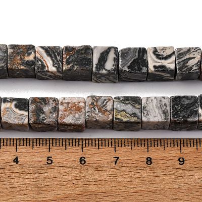 Natural Map Stone Beads Strands X-G-T139-8x8-45A-1