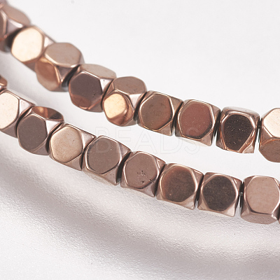 Electroplate Non-magnetic Synthetic Hematite Beads Strands G-K239-14A-1