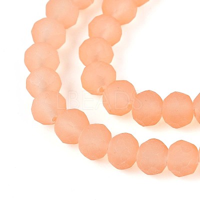 Baking Paint Frosted Glass Beads Strands FGLA-N003-6mm-06-1
