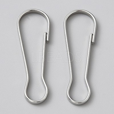 304 Stainless Steel Push Gate Snap Keychain Clasp Findings STAS-WH20010-005P-06-1