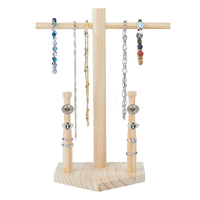 Wooden Baseball Ring Display Holder RDIS-WH0011-37B-1
