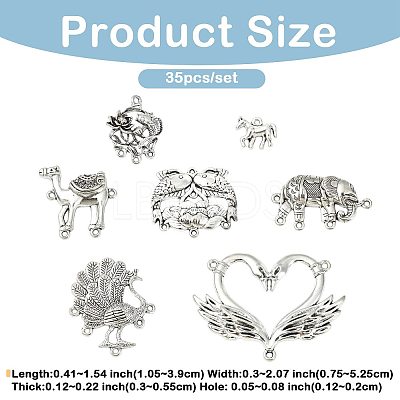35Pcs 7 Styles DIY Jewelry Making Findings Kits DIY-FS0010-46-1