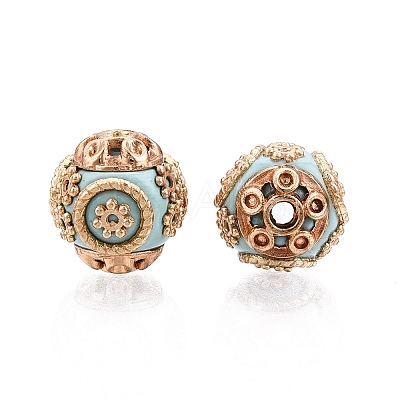 Round Handmade Indonesia Beads IPDL-R394-16-1