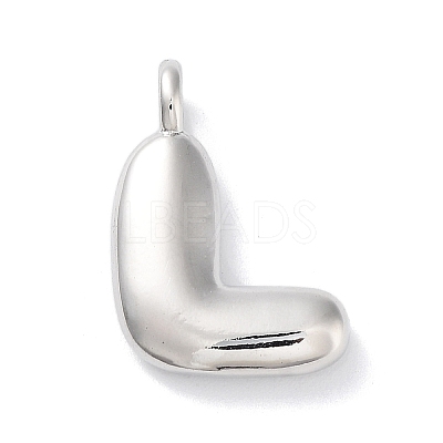 Rack Plating Brass Balloon Letter Pendants KK-C050-01P-L-1