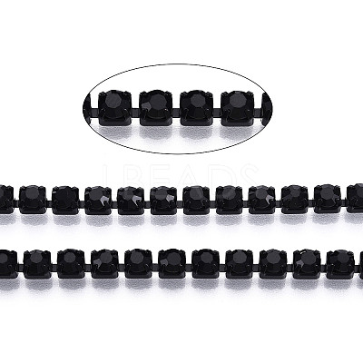 Electrophoresis Iron Rhinestone Strass Chains CHC-Q009-SS16-B01-1