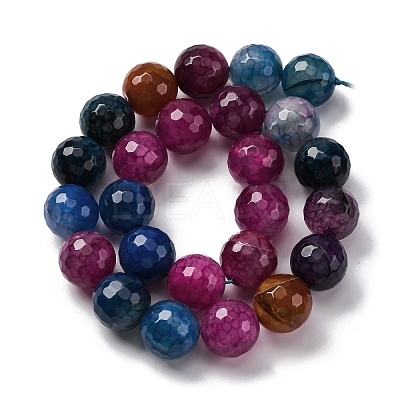 Natural Dragon Veins Agate(Dyed & Heated) Beads Strands G-K390-A11-01-1