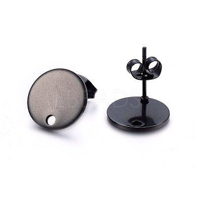 304 Stainless Steel Stud Earring Findings Ion Plating(IP) STAS-K184-01-03B-1