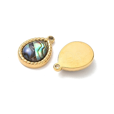 Natural Paua Shell Pendants SA-CBA11D7-15B-G-1