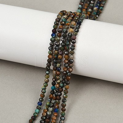 Natural Chrysocolla and Lapis Lazuli Beads Strands G-K373-B04-04-01-1