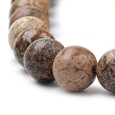 Natural Picture Jasper Beads Strands X-G-S259-27-6mm-1