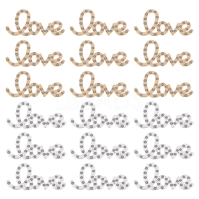 40Pcs 2 Colors Alloy Rhinestone Cabochons FIND-FH0010-89-1