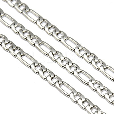 Tarnish Resistant 304 Stainless Steel Figaro Chains STAS-M032-45P-1.2mm-1