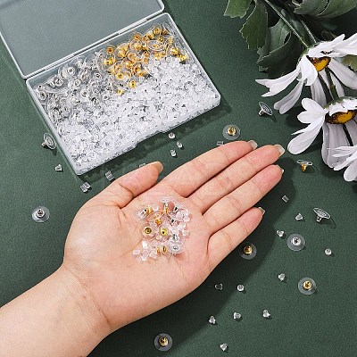 700Pcs 4 Styles Plastic Ear Nuts FIND-YW0006-83-1