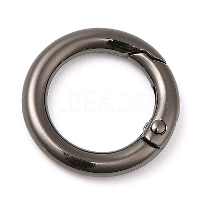 Rack Plating Brass Spring Gate Rings KK-Q781-11EB-1