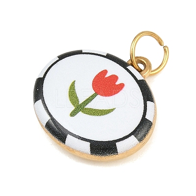 Printed 304 Stainless Steel Pendants LS-SA-CBAE390-03G-1