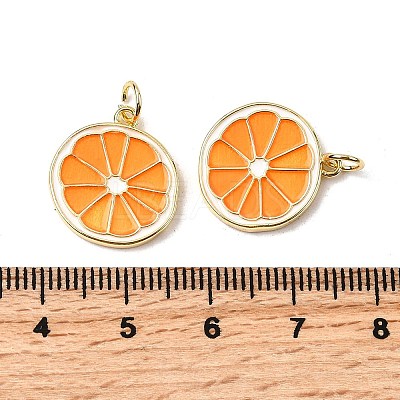 Brass Enamel Pendants KK-H072-14G-03-1