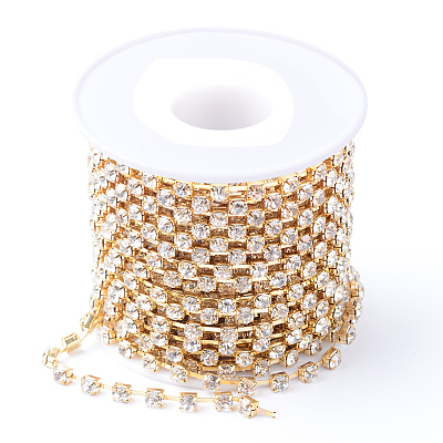 Iron Rhinestone Strass Chains CHC-T002-SS6-01C-1-1