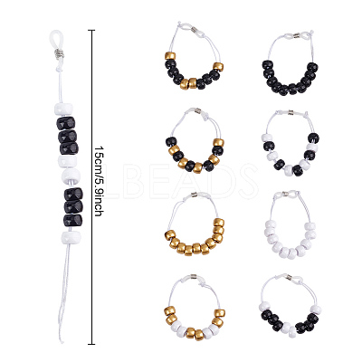 8Pcs 8 Style Plastic Beaded Golf Score Counters AJEW-DR00002-1