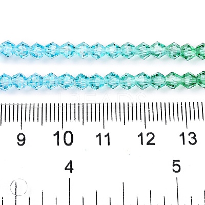 Gradient Color Baking Paint Glass Bead Strands X1-DGLA-A039-T4mm-A018-1