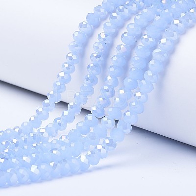 Electroplate Glass Beads Strands EGLA-A034-J3mm-B02-1
