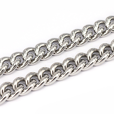 Tarnish Resistant 201 Stainless Steel Cuban Link Chains CHS-L001-51-2.5mm-1