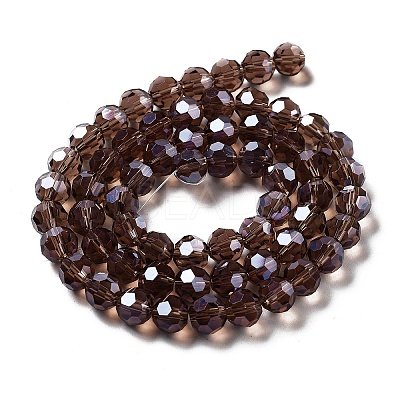 Electroplate Transparent Glass Beads Strands EGLA-A035-T8mm-A13-1
