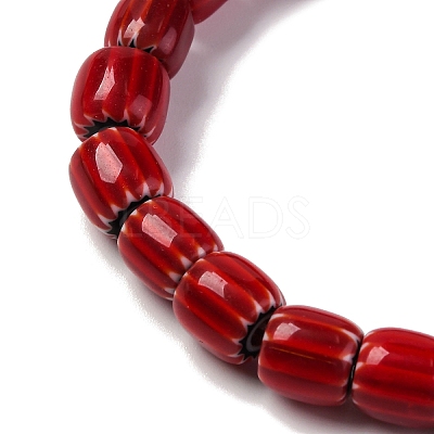 Handmade Lampwork Chevron Beads Strands X-LAMP-K041-01B-09-1