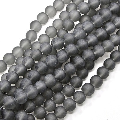 Baking Paint Transparent Glass Bead Strands GLAA-S031-8mm-12-1